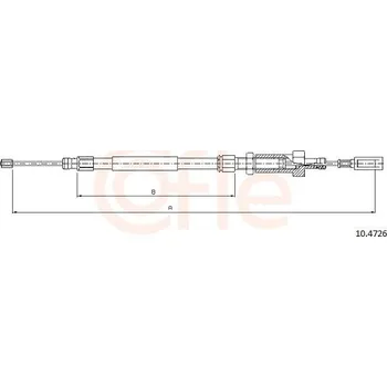 Lanko parkovací brzdy Tažné lanko, parkovací brzda COFLE 10.4726