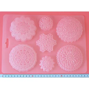 Forma na odlévání Forma na ozdoby, mýdla - Mandaly 7 ks