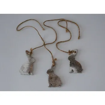 Dřevěná dekorace - Zajíc k zavěšení