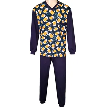 Pánské pyžamo Pánské Pyžamo Dlouhé FOLTÝN PD 321 Velikost: 5XL