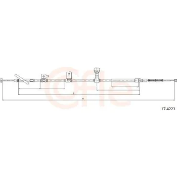 Lanko parkovací brzdy Lanovod parkovací brzdy COFLE 17.4223