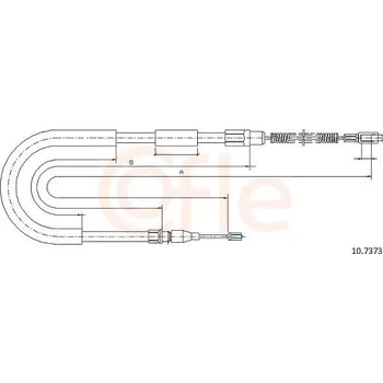 Lanko parkovací brzdy Tažné lanko, parkovací brzda COFLE 10.7373
