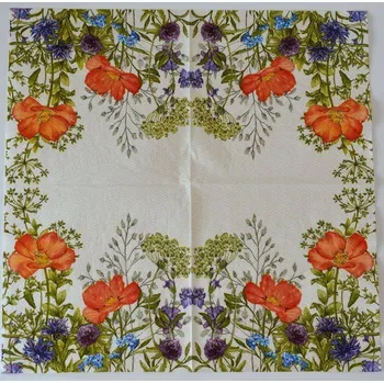 Papírový ubrousek Ubrousek na decoupage - Květiny - Polní květy