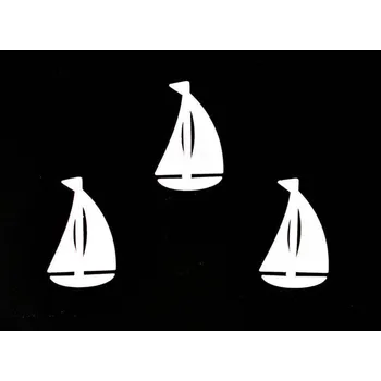 Dřevěná dekorace PLACHETNICE bílá