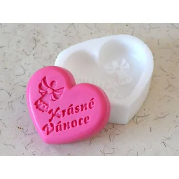 Silikonová forma - mýdlo KRÁSNÉ VÁNOCE - ANDĚL © 80 x 68 x 15 mm