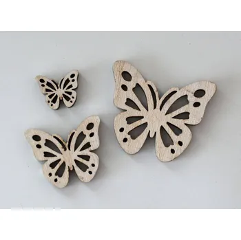 Dřevěná dekorace - MOTÝL MALÝ 2,7 x 2,3 cm