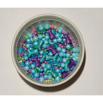 Jedlá dekorace na dort Lucie´s Sprinkles Mořská panna - tyrkysový mix ♀️ 55g: 55g