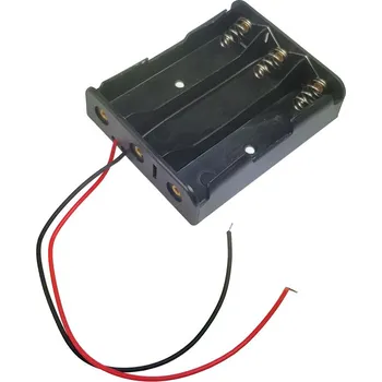 Článková baterie Pouzdro na baterie 3x 18650 vedle sebe, vývod vodiče, paralelní zapojení