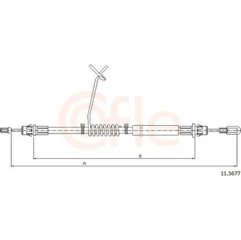 Auto-moto Tažné lanko, parkovací brzda COFLE 11.5677