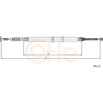 Lanko parkovací brzdy Tažné lanko, parkovací brzda COFLE 92.491.12