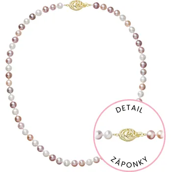 Náušnice Perlový náhrdelník z říčních perel se zapínáním ze 14 karátového zlata 922004.3/9265A multi