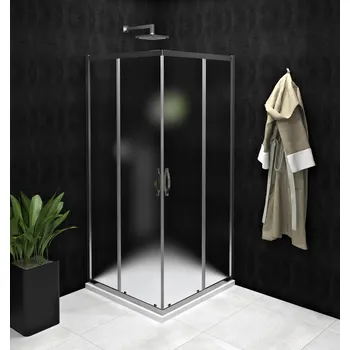 GELCO - SIGMA SIMPLY CHROM Čtvercový sprchový kout 800x800 sklo BRICK, GS2480-GS2480 GS2480-GS2480