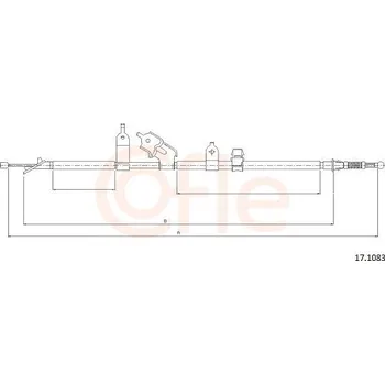 Auto-moto Lanovod parkovací brzdy COFLE 17.1083