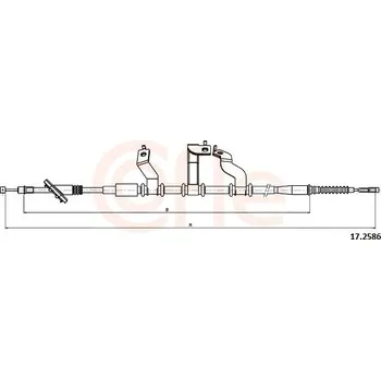 Auto-moto Tažné lanko, parkovací brzda COFLE 17.2586