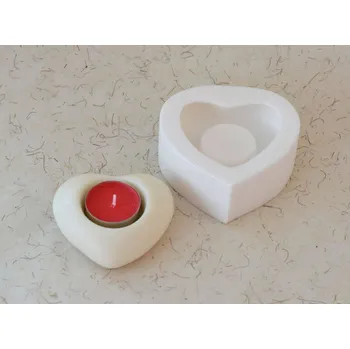 Silikonová forma - svícen Srdíčko 85 x 80 x 30 mm