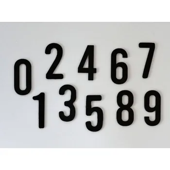 Dřevěné výseky - ČÍSLICE 0 - 9 - ČERNÉ