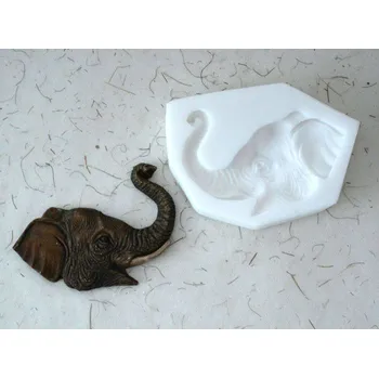 Silikonová forma - Sloní hlava III - reliéf 88 x 64 mm