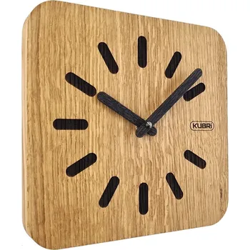 Hodiny KUBRi 0161 - 20 cm hodiny z dubového masívu včetně dřevěných ručiček
