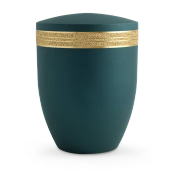 Smuteční dekorace Ekologická urna Krypta Gold - Smaragdová