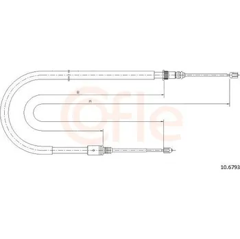 Lanko parkovací brzdy Tažné lanko, parkovací brzda COFLE 10.6793