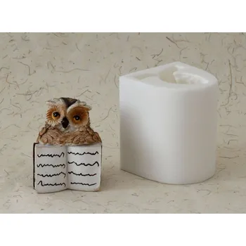 Silikonová forma - Sovička s knihou 55 x 60 x 70 mm