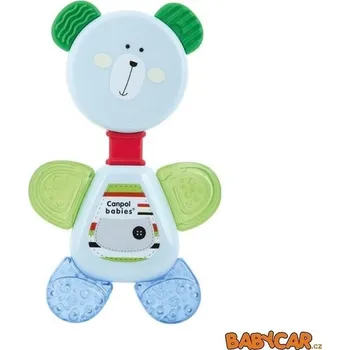 CANPOL BABIES chladící kousátko s chrastítkem MEDVÍDEK Modrá