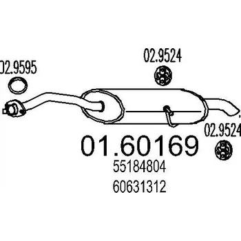 Auto-moto Zadní tlumič výfuku MTS 01.60169