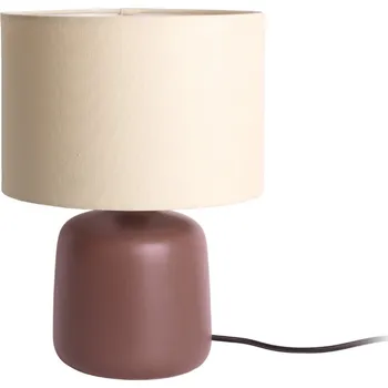 Lampička Present time Červenohnědá keramická stolní lampa Altamira