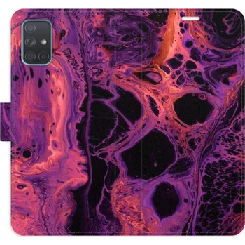 Pouzdro na mobilní telefon Flipové pouzdro iSaprio - Abstract Dark 02 - Samsung Galaxy A71