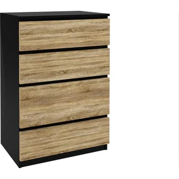 Komoda Komoda 33 Belini černý / dub sonoma SI KOM1/1/B/DS/0/0