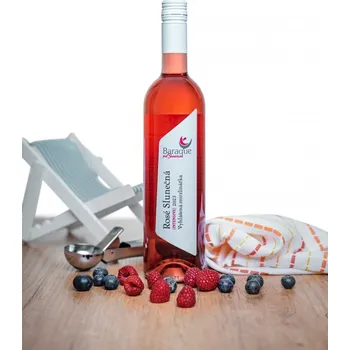Víno Rosé Slunečná 2023, zemské víno, Vinařství Baraque, polosuché