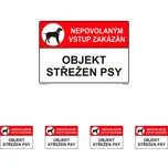 Walteco Objekt střežen psy 210x148mm, formát A5, plastová tabulka Množství: 5 ks