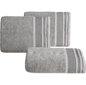 Bytový textil BAVLNĚNÝ RUČNÍK SUZANA 50X90 CM STŘÍBRNÁ