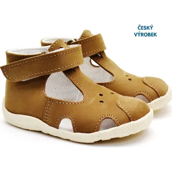 Chlapecké sandály Letní capáčky VELETA 026 tm. béžové Velikost: 18