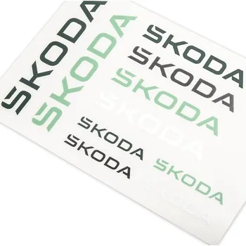 Samolepicí dekorace na vozidlo Samolepky ŠKODA, originální set 10 ks