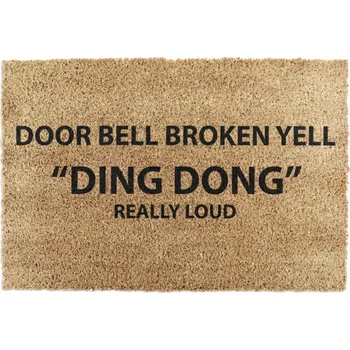 Rohožka z kokosového vlákna 40x60 cm Yell Ding Dong – Artsy Doormats ID_659660