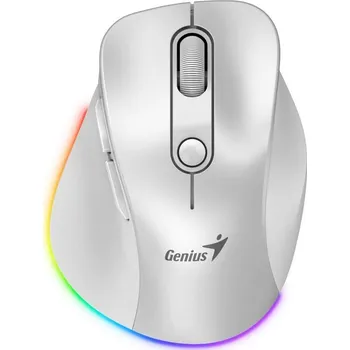 Myš Genius Ergo 9000S Pro/Ergonomická/Optická/Pro praváky/2 400 DPI/USB+BT/Bílá