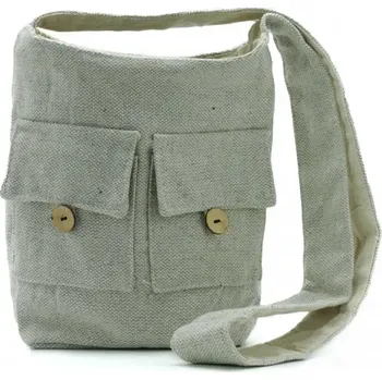 AWM Přírodní Taška se Dvěma Kapsami - Bledošedá - Střední 1ks