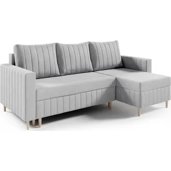 Sedací souprava Eka Rohová sedačka TAMPA, 227 cm Roh pohovky: Pravý roh, Barva látky: MONOLITH 84 (Světlá šedá)