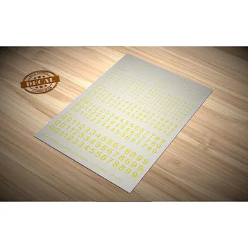 Plastikový model Matho Models Decal Numbers - small, yellow