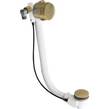 Obklad Vanová souprava s napouštěním, bovden, délka 975mm, zátka 72mm, zlato mat