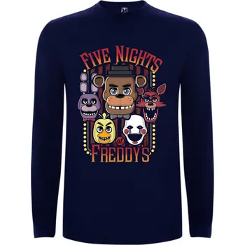 Chlapecké tričko Tričko s dlouhým rukávem FNaF Barva: Námořnická modrá/Navy, Velikost: XXL