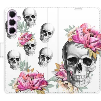 Pouzdro na mobilní telefon Flipové pouzdro iSaprio - Crazy Skull - Samsung Galaxy A55 5G