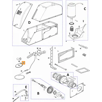 Pohon brány Nice PMD0191AR01.46101 konzola pro uchycení držadla ručního odblokování pro CLIMBER a SUMO