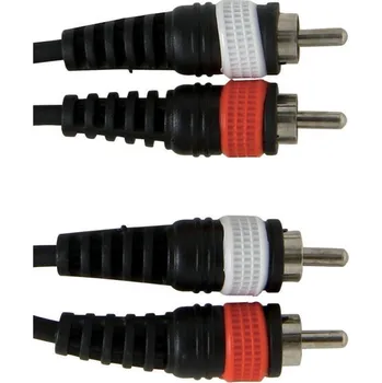 Příslušenství ke zvukové technice GEWA Twin kabel Basic Line1,5 m / baleno po 5 ks 106