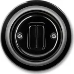 ABB DECENTO Přepínač sériový, bezšroubové svorky, řazení 5, černá - porcelán