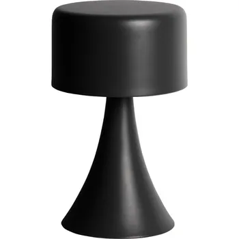 Lampička Present time Černá kovová stolní LED lampa Reno