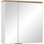 A - Interiéry Skříňka zrcadlová Sylva 60 bez osvětlení, 602x616x161, bílá/dub country