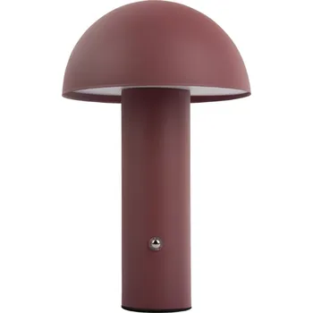 Lampička Present time Červená kovová stolní LED lampa Fungus