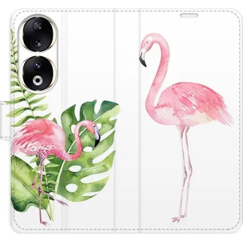 Pouzdro na mobilní telefon Flipové pouzdro iSaprio - Flamingos - Honor 90 5G